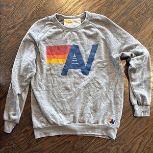 Aviator Nation Logo Sweatshirt - L (Heather gray)